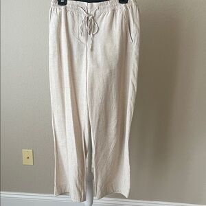 Talbots linen Cream Pants